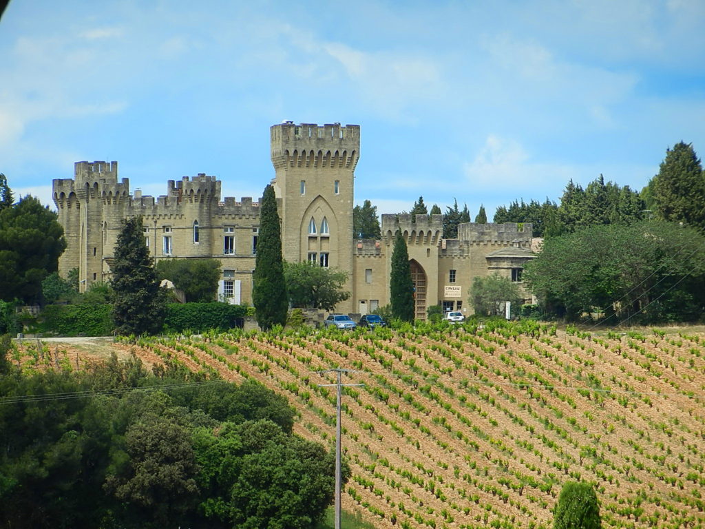 Winery chateau and restaurant, Chateauneuf du Pape - photo taken from Chateau La Nerthe
