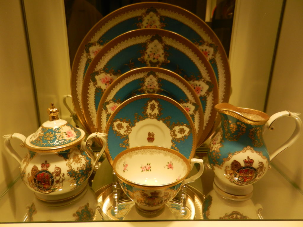 Dine like royalty on one of the many sets of exquisite china.